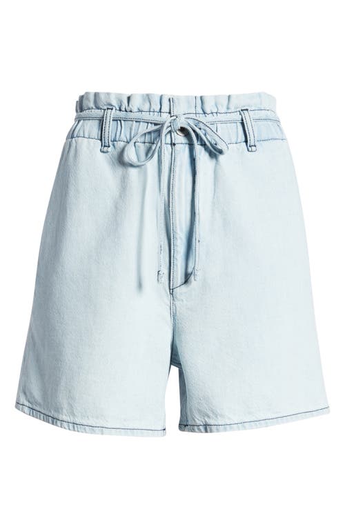 Rag & Bone Cotton & Linen Denim Shorts In Blue
