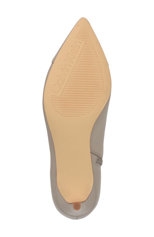 Calvin Klein Gentley Pointed Cap Toe Bootie In Taupe