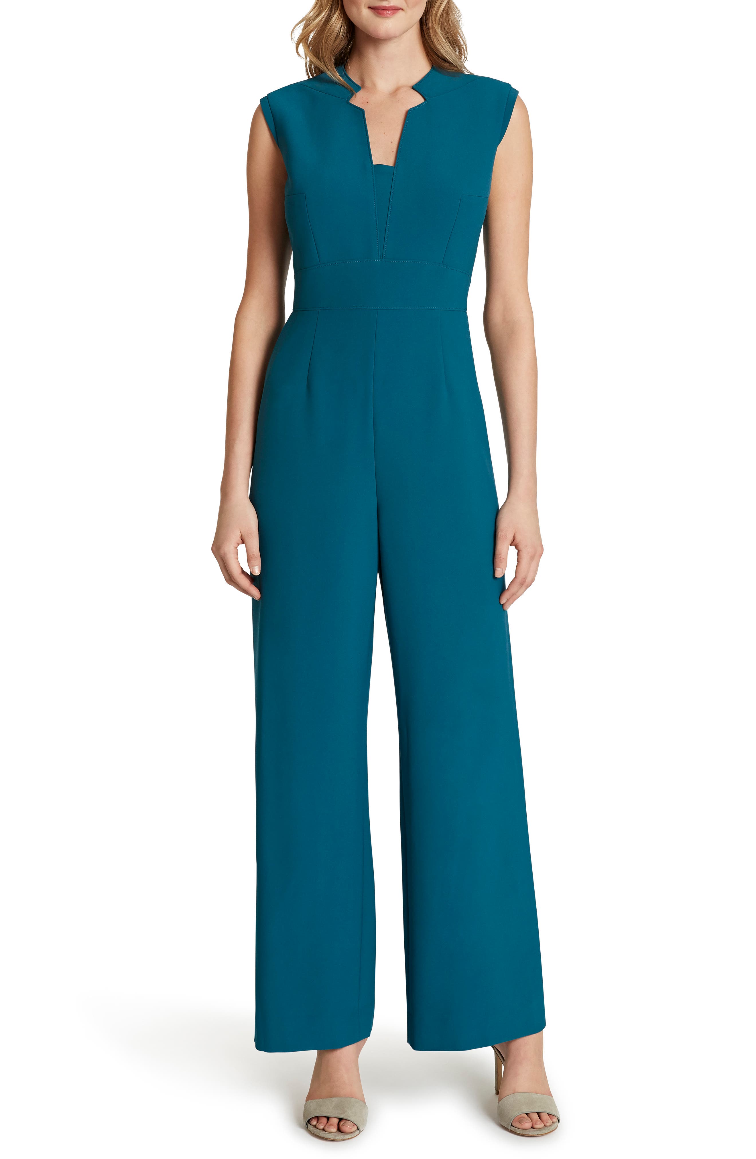 tahari blue jumpsuit