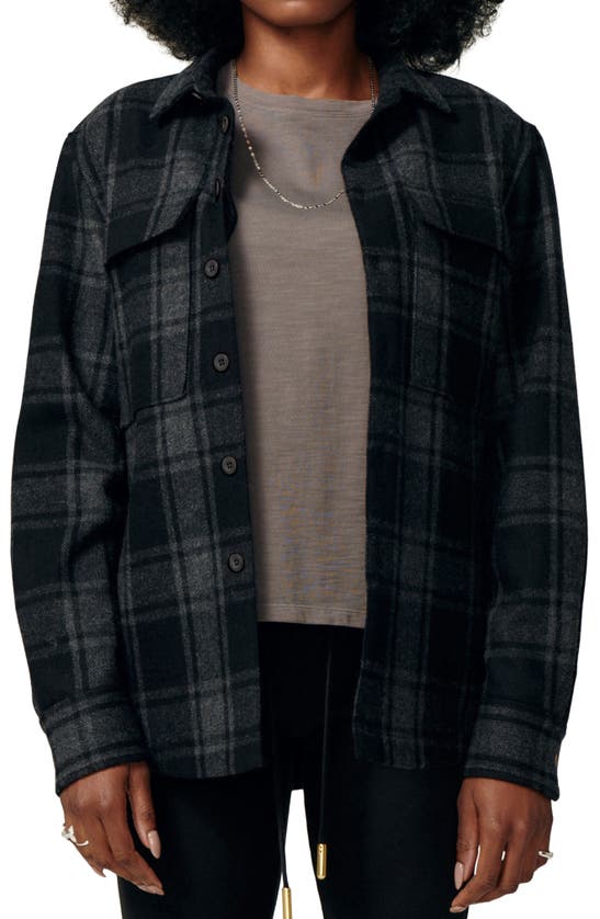 Lita By Ciara Rooted Plaid Flannel Shirt Jacket In Charcoal Check Plaid ...