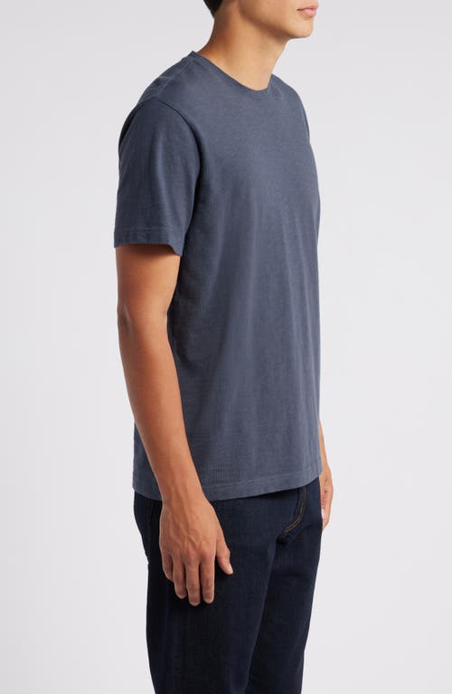Treasure & Bond Lived In Slub Jersey Crewneck T-shirt In Navy India Ink