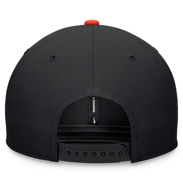 Shop Nike Black/orange San Francisco Giants Evergreen Two-tone Snapback Hat