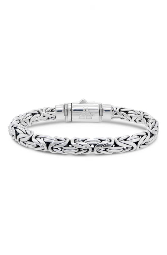 Devata Sterling Silver Semiprecious Stone Chain Bracelet In Silver Purple