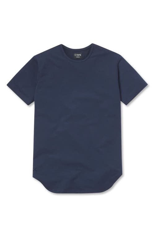 Shop Cuts Ao Elongated Tee In Pacific Blue