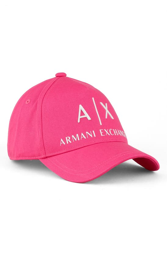 Armani Exchange Classic Embroidered Logo Baseball Cap In Magenta