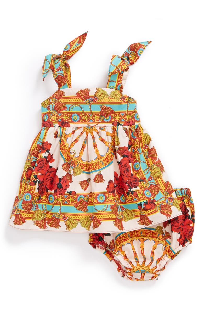 Dolce&Gabbana Cotton Print Dress & Bloomers (Baby Girls) | Nordstrom