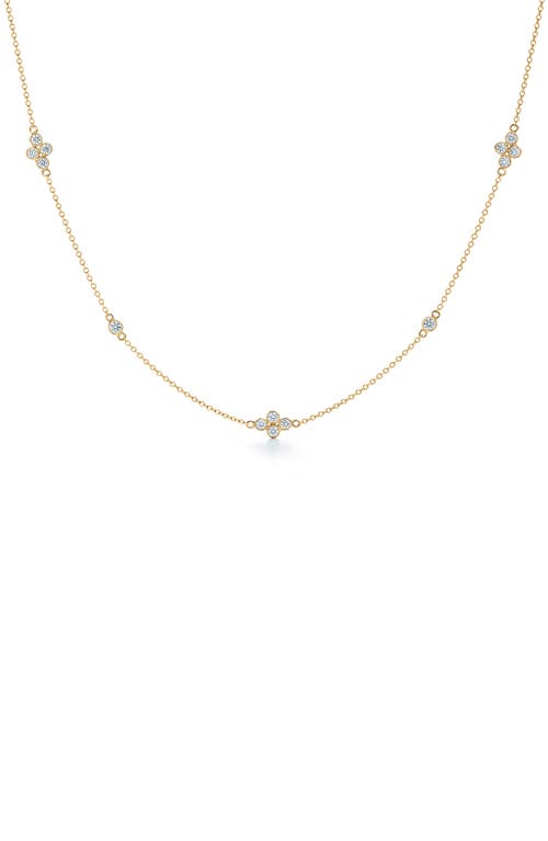 Diamond Station String Necklace in Yellow