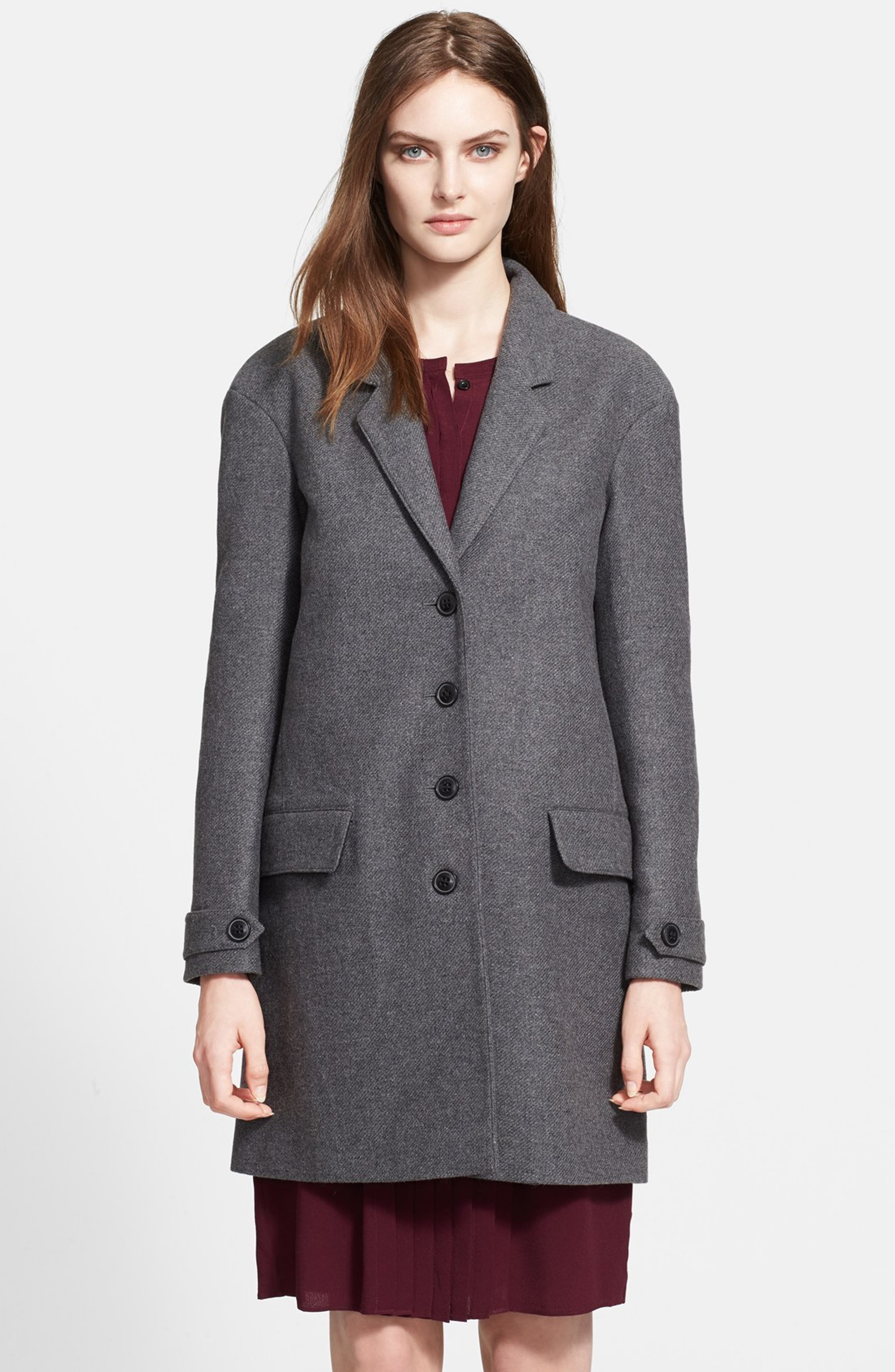 Burberry Brit 'Camford' Single Breasted Wool Blend Coat | Nordstrom