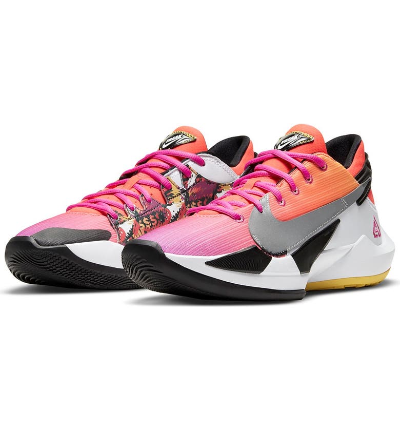 NIKE Zoom Freak 2 Basketball Shoe, Main, color, 600 BRIGHT CRIMSON/BLACK-PINK