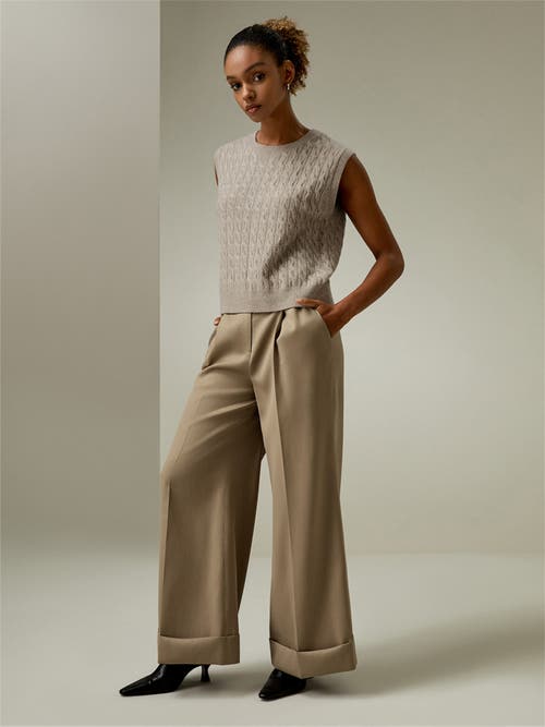 Lilysilk Sleeveless Cashmere Vest In Camel
