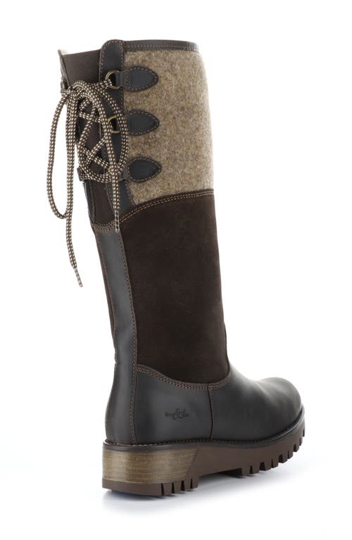 Shop Bos. & Co. Goose Primaloft® Waterproof Boiled Wool Mid Calf Boot In Dark Brown/coffee Saddle