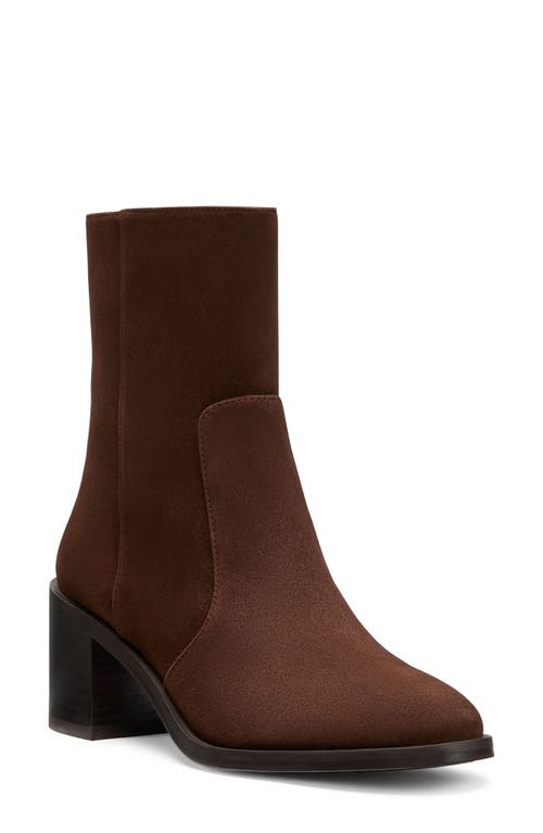 Shop Stuart Weitzman Esme Zip Bootie In Walnut/dark Brown