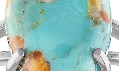 Fzn Turquoise Ring In Turquoise/silver