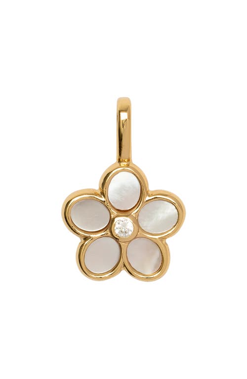 Daisy Charm Pendant in Gold