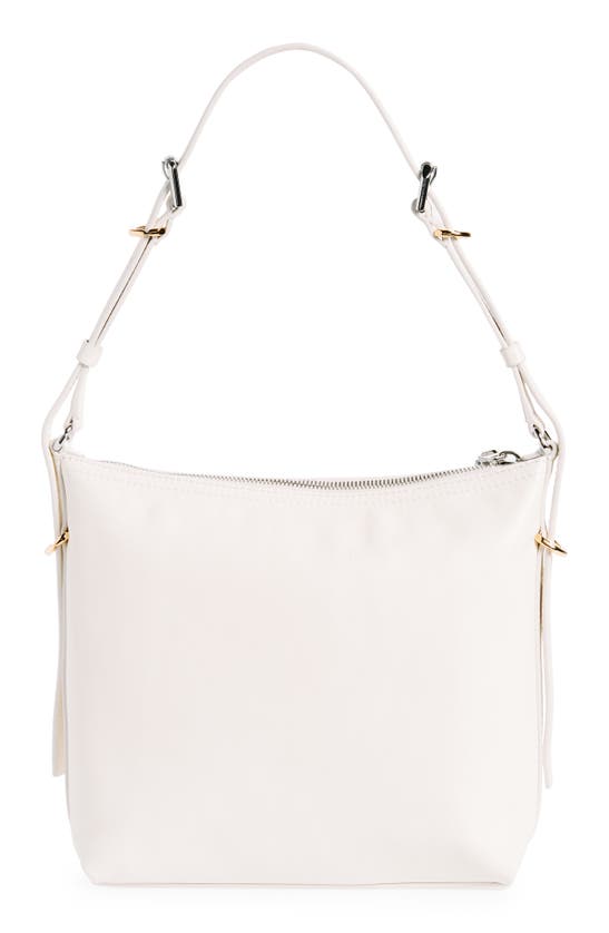 Shop Givenchy Small Voyou Leather Shoulder Bag In Ivory