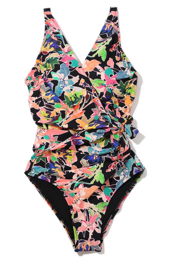 Shop Hanky Panky Wrap Front One-piece Swimsuit In Unapologetic