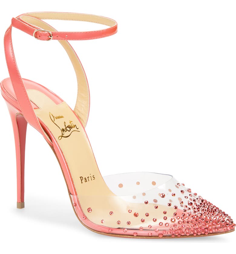 Christian Louboutin Spikaqueen Crystal Ankle Strap | Nordstrom
