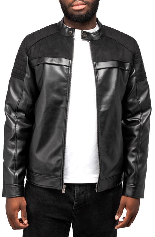 X-RAY XRAY FAUX LEATHER JACKET WITH FAUX FUR LINING 