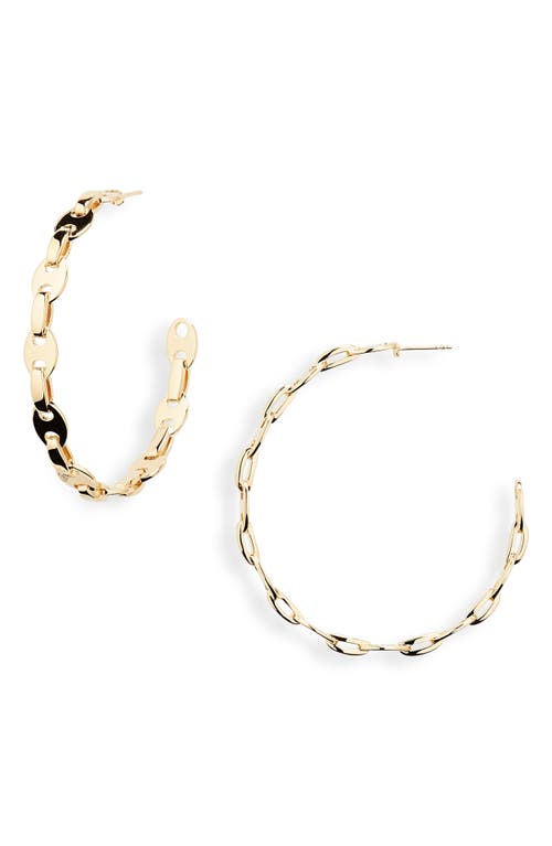 Rabanne Eight Nano Hoop Earrings In Gold