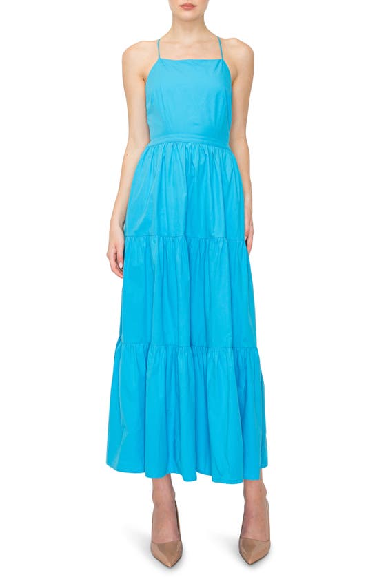 Melloday Tiered Fit & Flare Maxi Dress In Capri