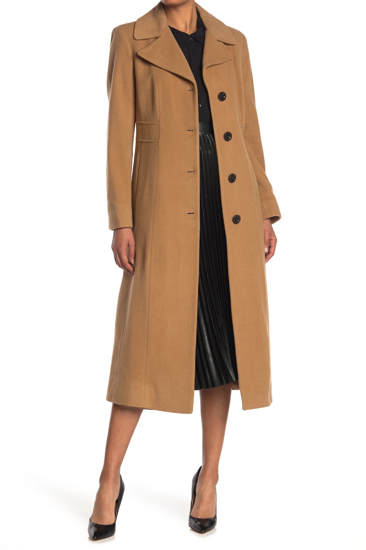 anne klein notch collar trench coat