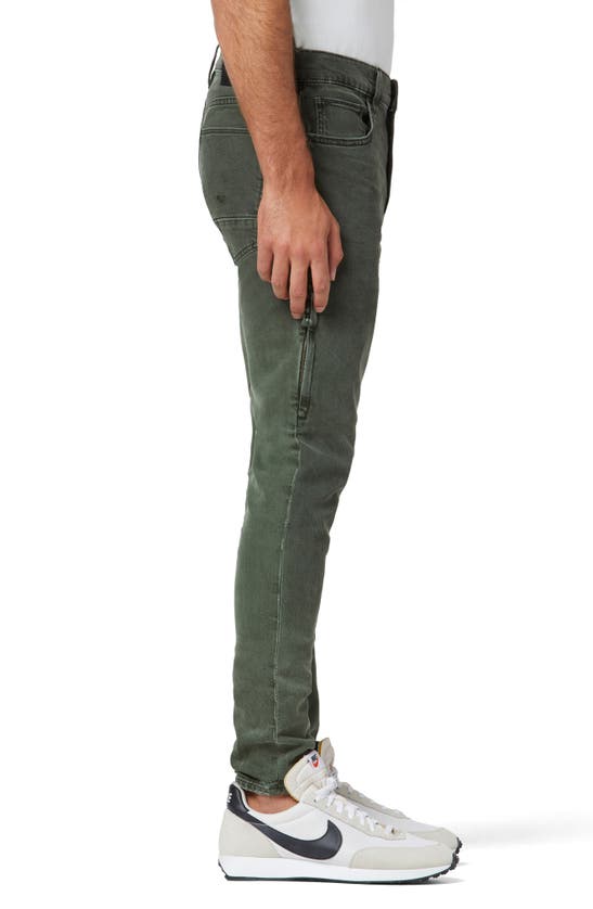 Shop Hudson Jeans  Zack Side Zip Skinny Jeans In Stained Army