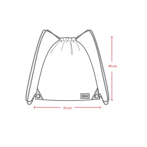 DEUX PAR DEUX DEUX PAR DEUX BOY'S DRAWSTRING BAG BLACK PRINTED POLAR BEARS