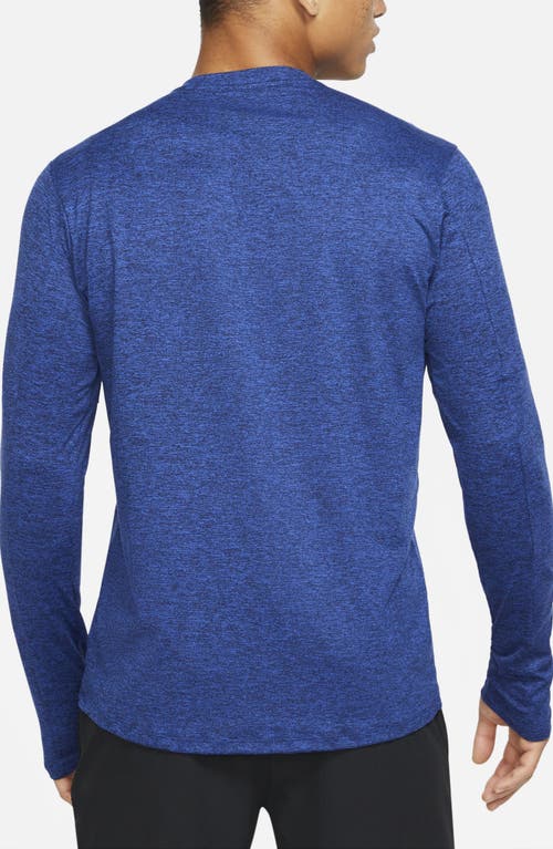 Shop Nike Element Dri-fit Long Sleeve Running T-shirt In Obsidian/game Royal