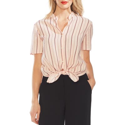 Vince Camuto Stripe Button Front Shirt, Pink