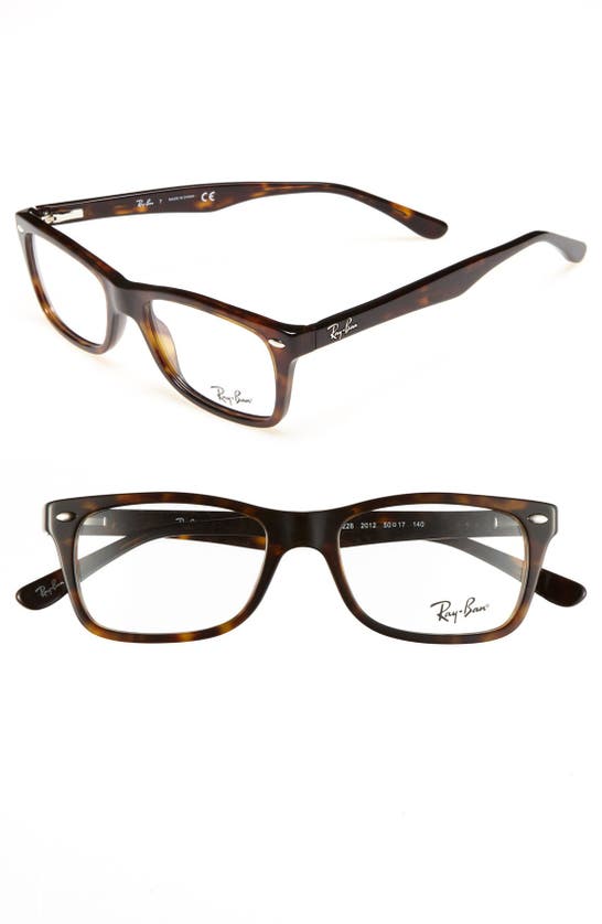 Shop Ray Ban Ray-ban 50mm Optical Glasses In Dark Tortoise