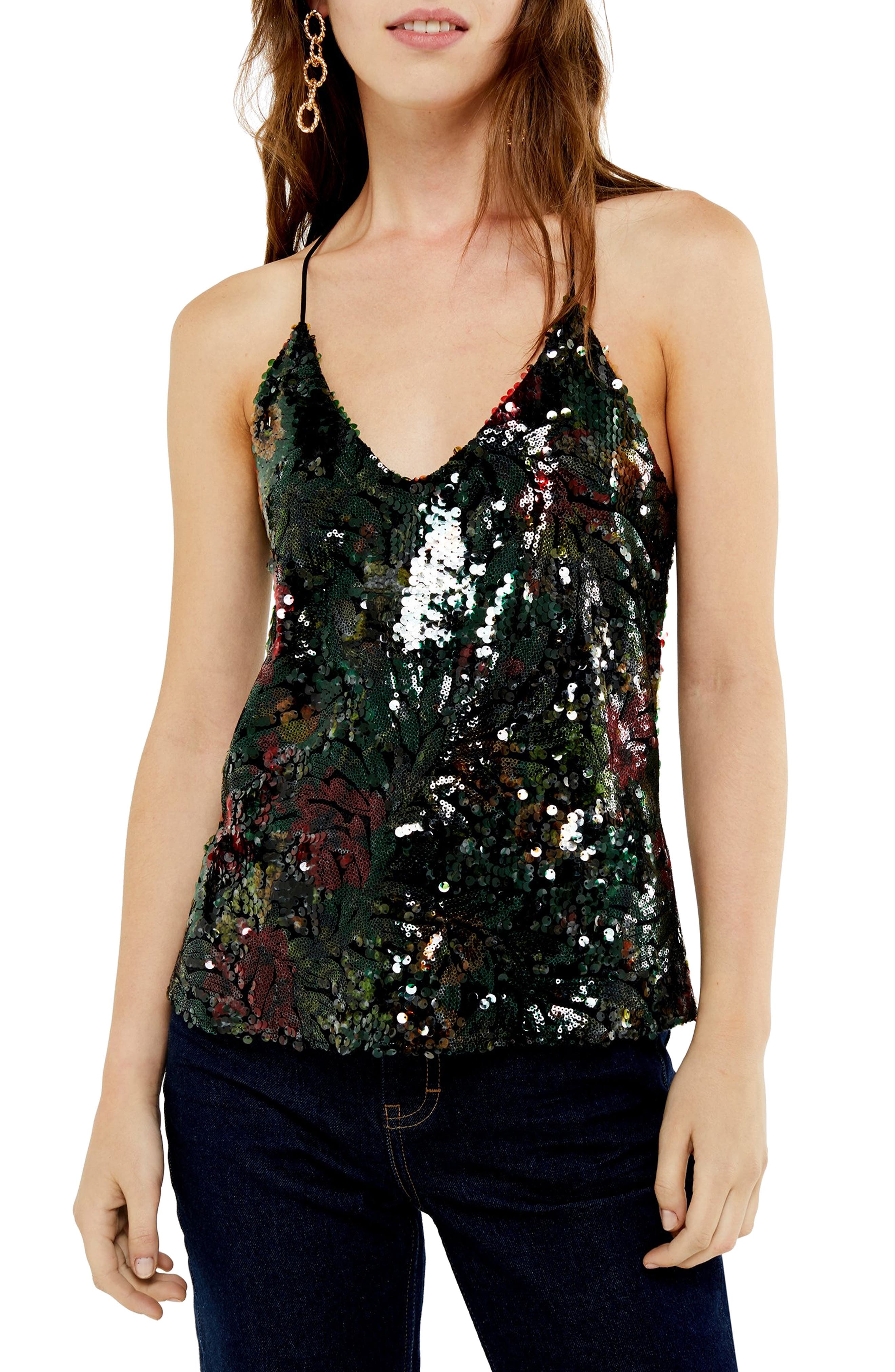 sparkly camisole tops