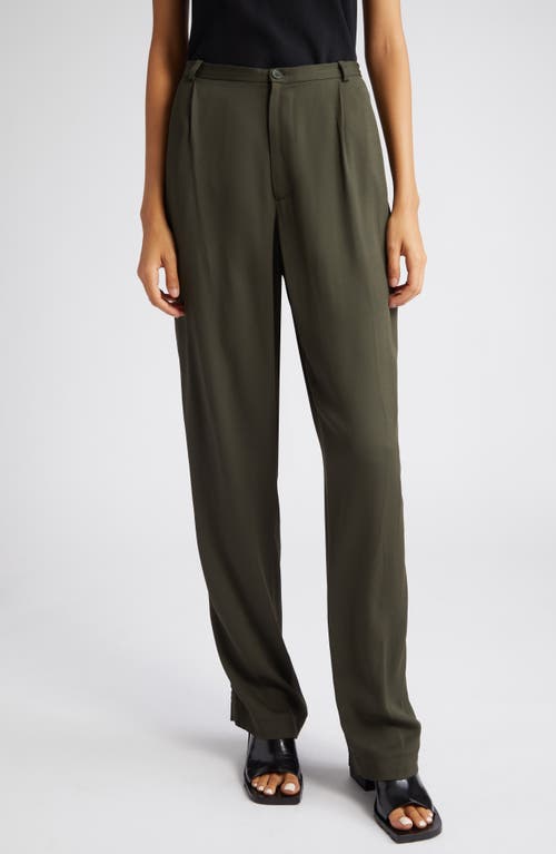 SIR Gilles Straight Leg Crepe Pants in Olive