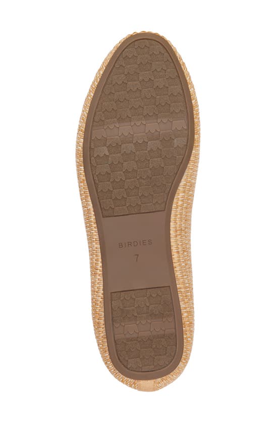 Shop Birdies Starling Raffia Flat In Flax Raffia