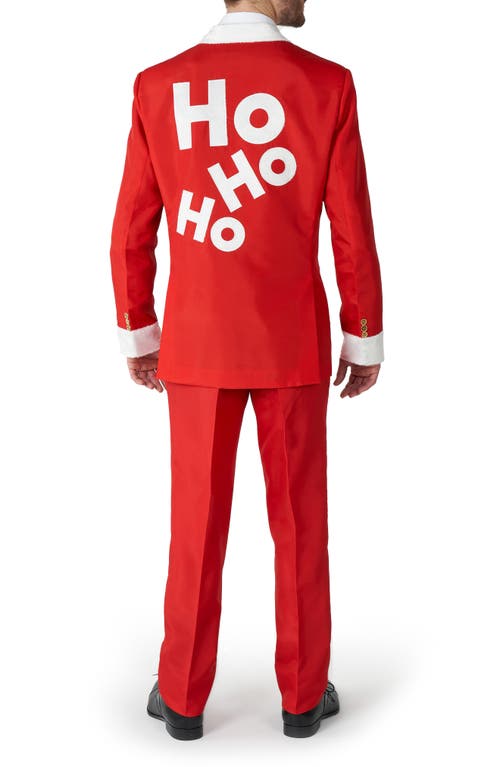 Opposuits Santa Faux Fur Trim Christmas Suit In Red