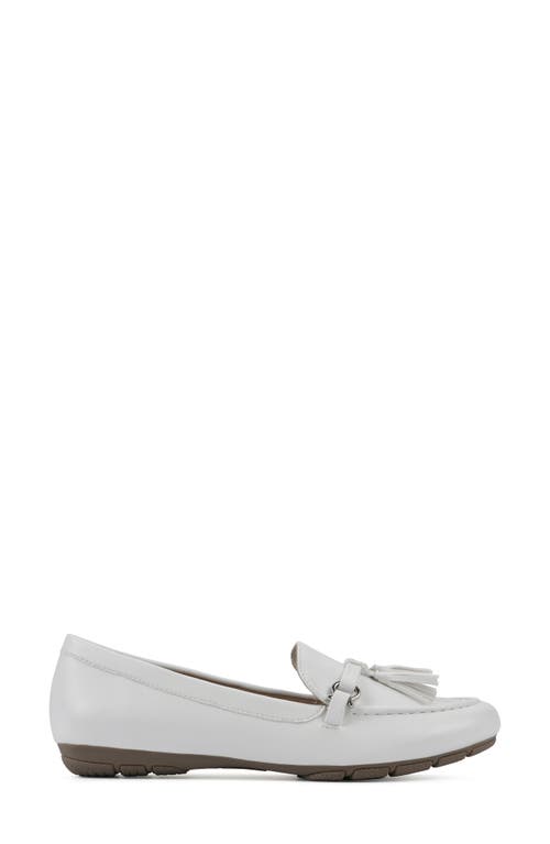 Cliffs By White Mountain Gush Tassel Loafer In White/smooth