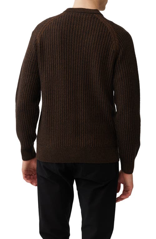 Shop Rodd & Gunn Mackinder Lambswool & Merino Wool Blend Sweater In Black Sand