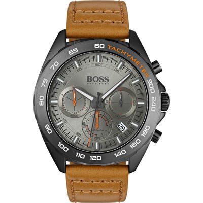 Boss Intensity Chronograph Leather Strap Watch, 4m