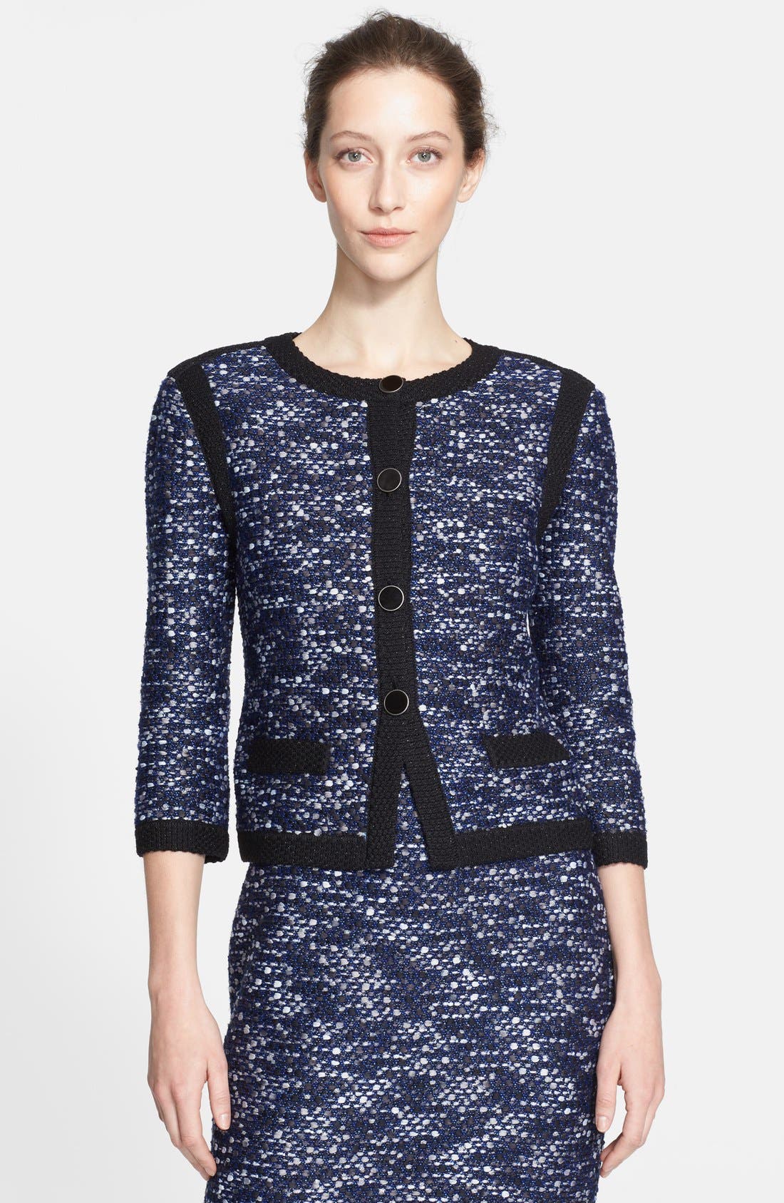St. John Collection Bouclé Ribbon Knit Jacket Nordstrom