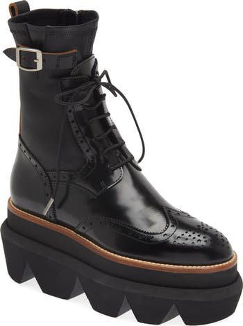 Sacai Wingtip Engineer Sock Boot (Women) | Nordstrom