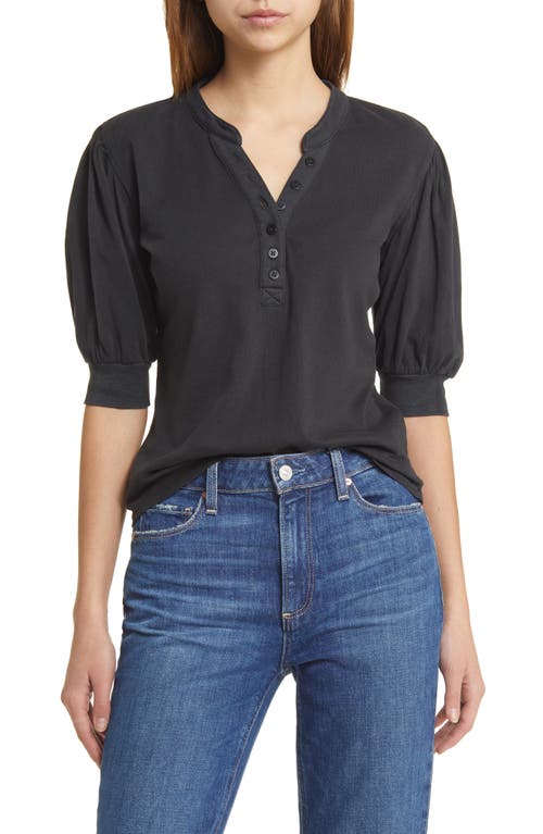 Rails Jewel Puff Sleeve Top Washed Black at Nordstrom,