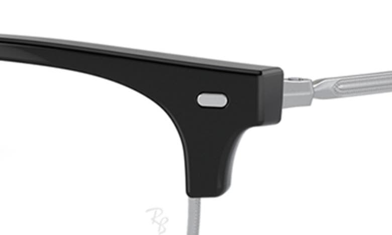 Ray Ban 51mm Square New Clubmaster In Black Silver