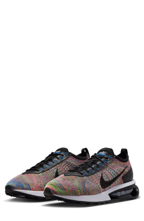 Nike Air Max Flyknit Racer Sneaker In Multi-color/ Black/ Blue