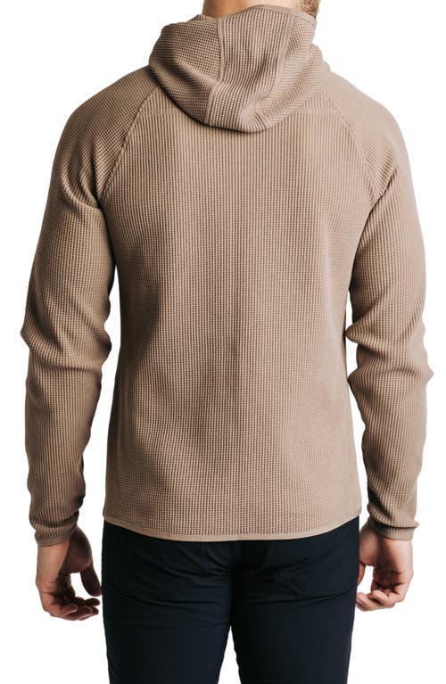 Western Rise Venture Waffle Performance Pullover Hoodie In Sand
