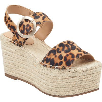 Marc Fisher Ltd Rexly Espadrille Platform Sandal, Brown