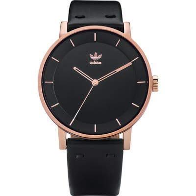 Adidas District Leather Strap Watch, 40Mm