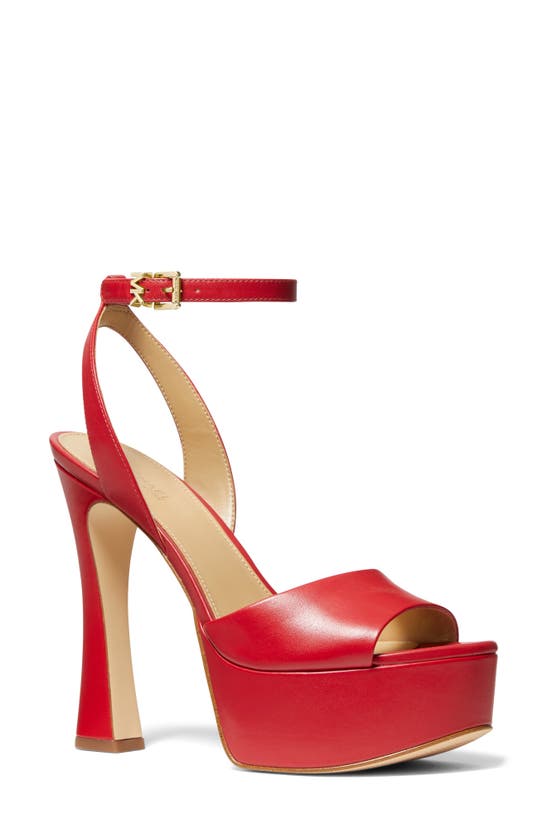 Michael Michael Kors Jenson Platform Sandal In Crimson