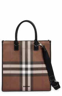 Burberry Denny Embossed Check Leather Tote | Nordstrom