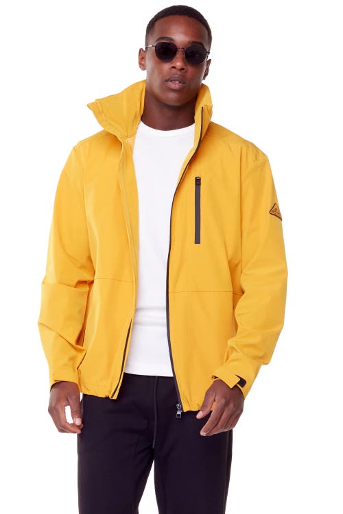 Alpine North Carmacks Unisex (recycled) Midweight Rain Shell Jacket In Mustard