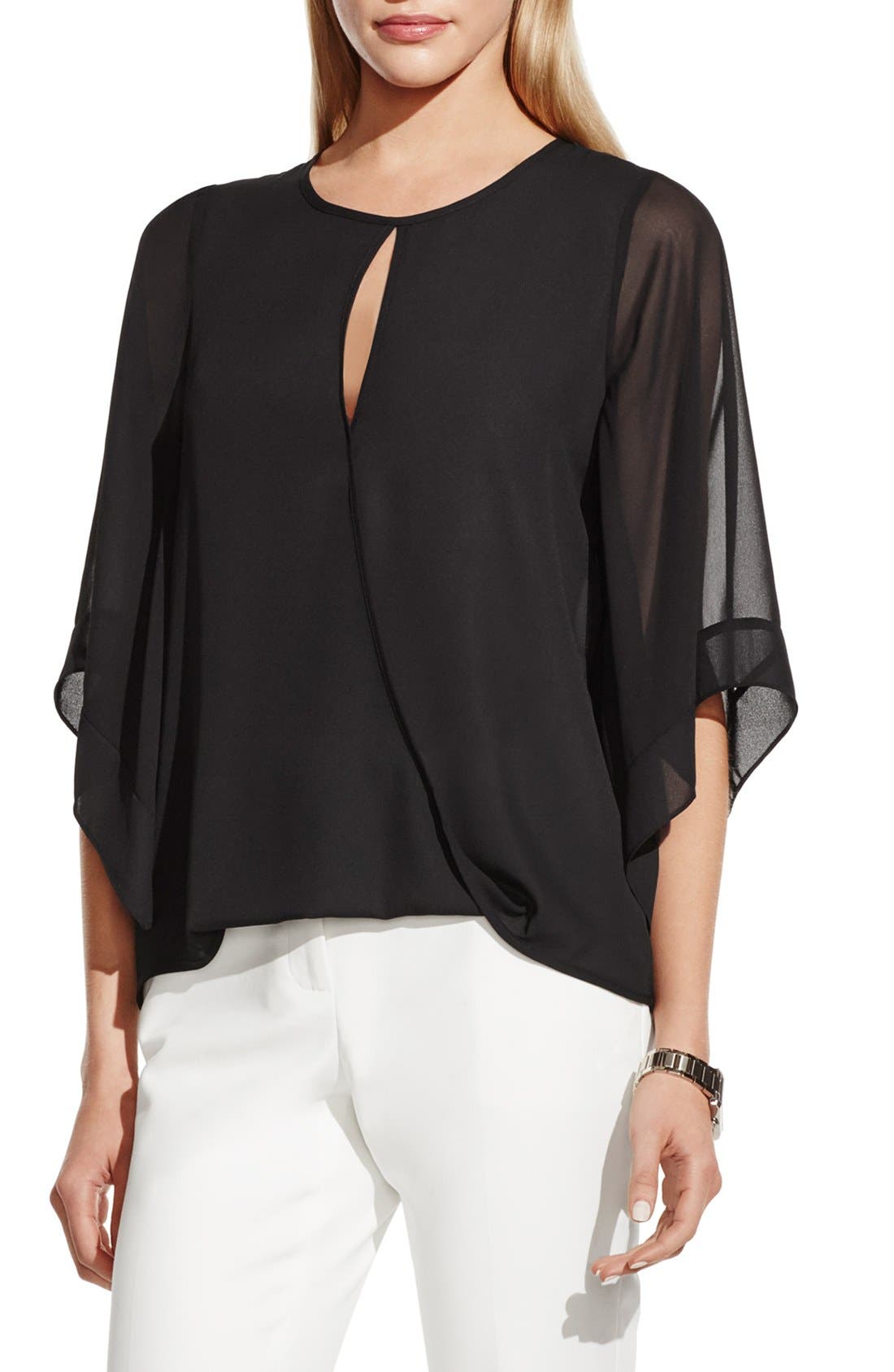 Vince Camuto Kimono Sleeve Faux Wrap Blouse | Nordstrom