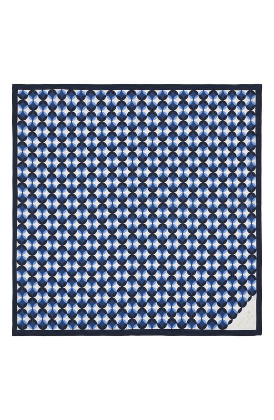 Kate Spade Patio Tile Bandana Scarf In Cream / Blazer Blue ModeSens